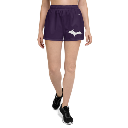 Michigan Upper Peninsula Athletic Shorts (w/ UP Outline) | Women's - Blackcurrant