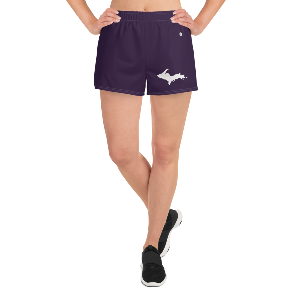 Michigan Upper Peninsula Athletic Shorts (w/ UP Outline) | Women's - Blackcurrant