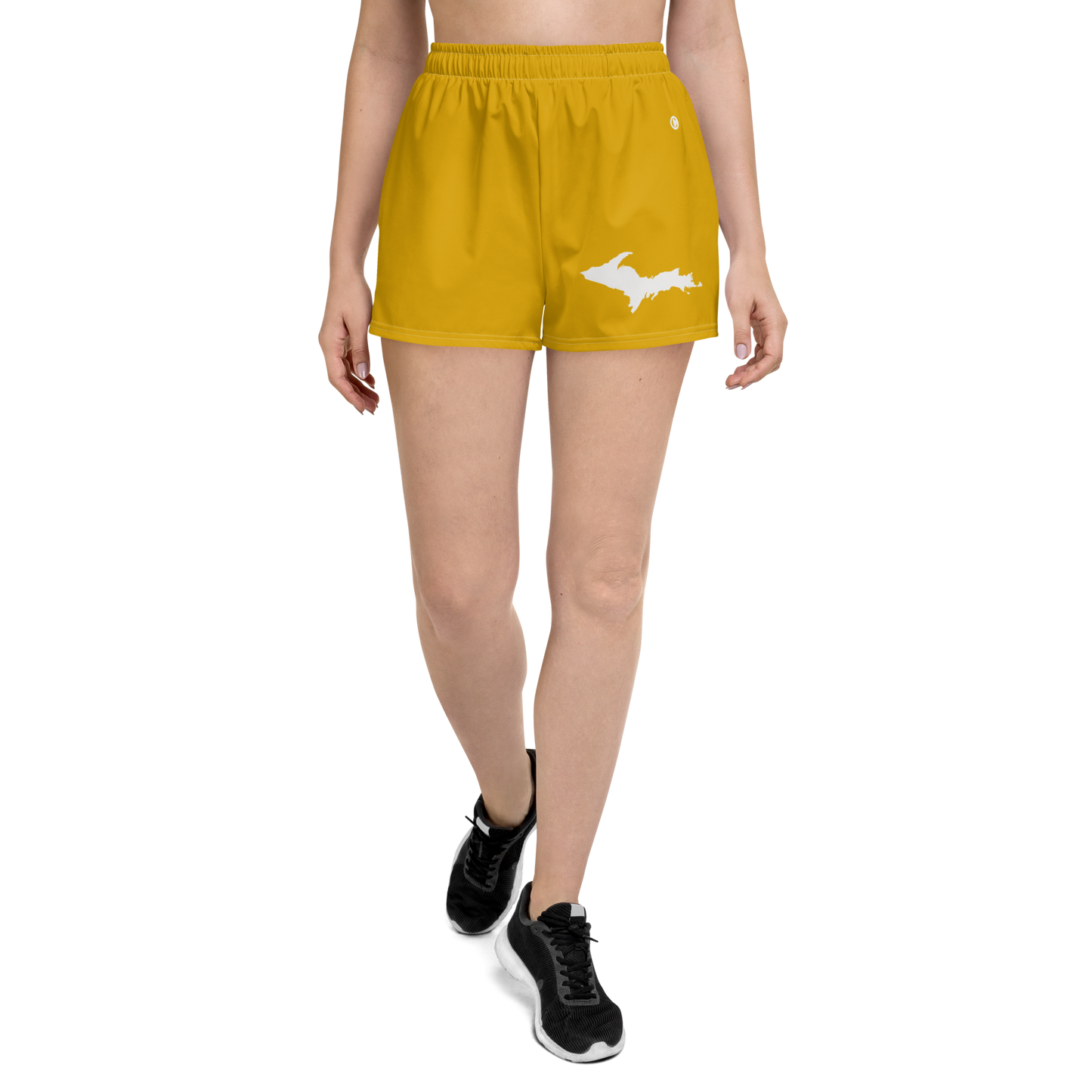 Michigan Upper Peninsula Athletic Shorts (w/ UP Outline) | Women's - Gold