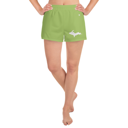 Michigan Upper Peninsula Athletic Shorts (w/ UP Outline) | Women's - Gooseberry Green