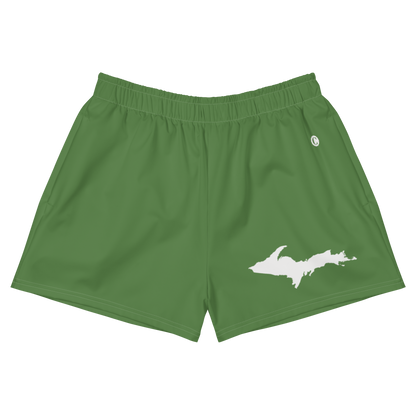 Michigan Upper Peninsula Athletic Shorts (w/ UP Outline) | Women's - Pine Green