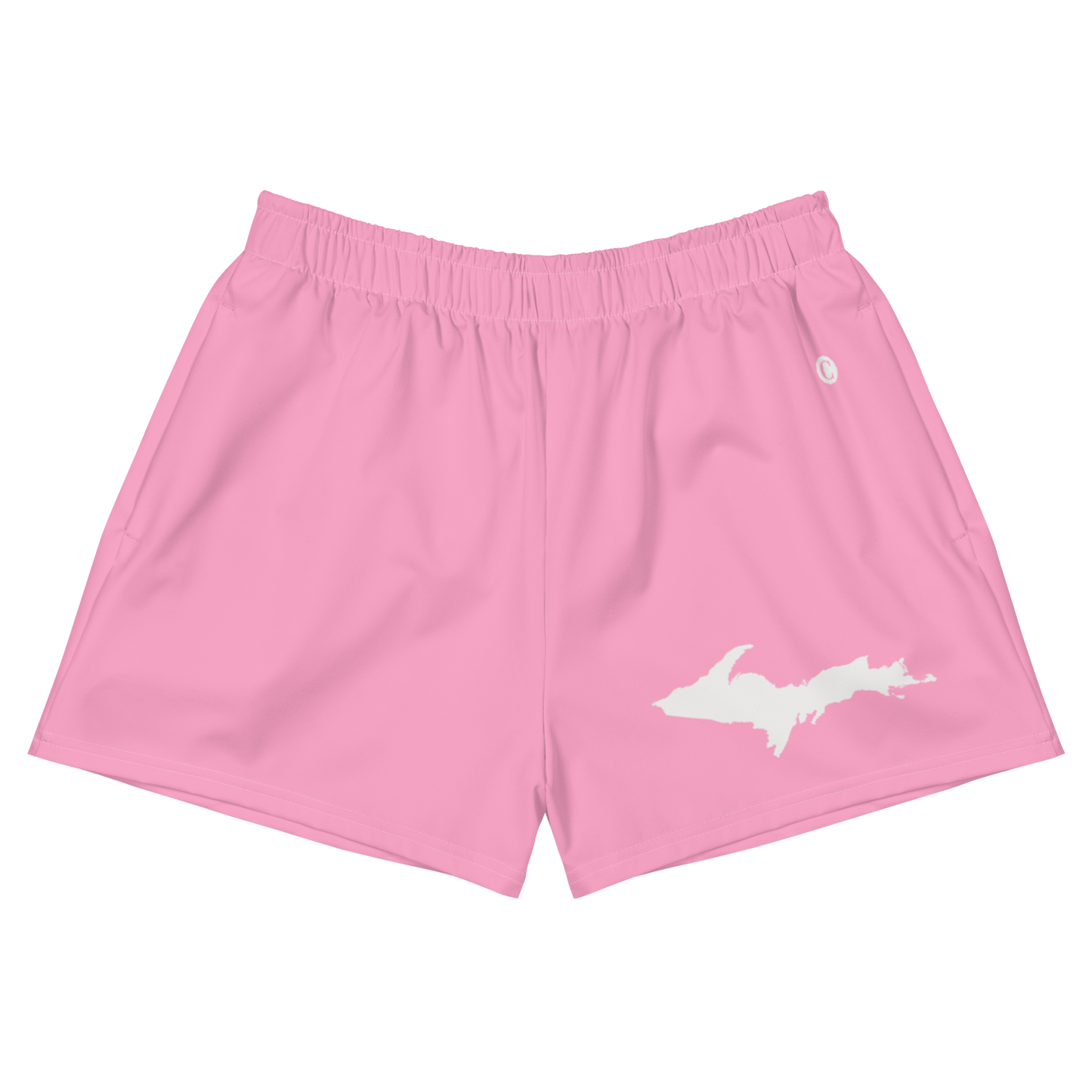 Michigan Upper Peninsula Athletic Shorts (w/ UP Outline) | Women's - '67 Caddie Pink