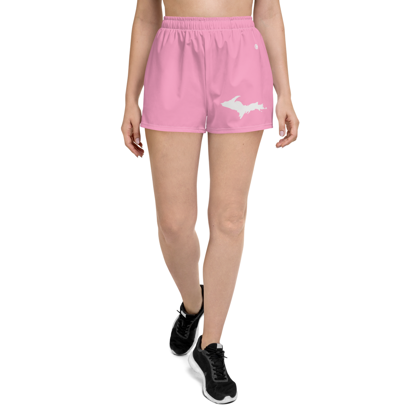 Michigan Upper Peninsula Athletic Shorts (w/ UP Outline) | Women's - '67 Caddie Pink