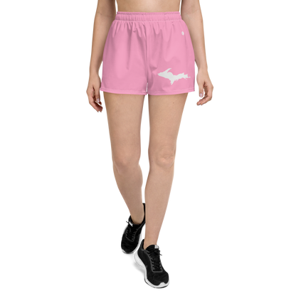 Michigan Upper Peninsula Athletic Shorts (w/ UP Outline) | Women's - '67 Caddie Pink