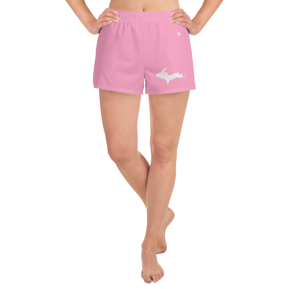 Michigan Upper Peninsula Athletic Shorts (w/ UP Outline) | Women's - '67 Caddie Pink