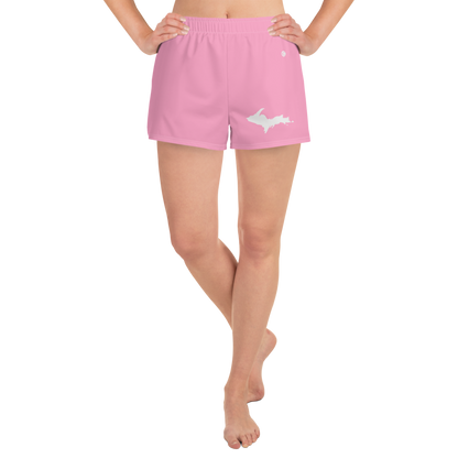 Michigan Upper Peninsula Athletic Shorts (w/ UP Outline) | Women's - '67 Caddie Pink