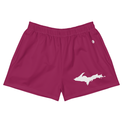 Michigan Upper Peninsula Athletic Shorts (w/ UP Outline) | Women's - Ruby Red