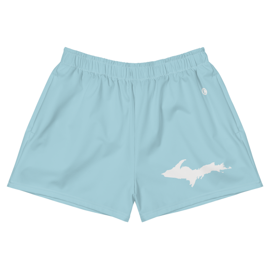 Michigan Upper Peninsula Athletic Shorts (w/ UP Outline) | Women's - '58 Caddie Blue