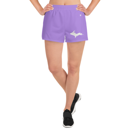 Michigan Upper Peninsula Athletic Shorts (w/ UP Outline) | Women's - Lavender