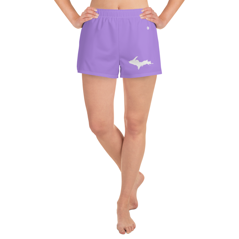 Michigan Upper Peninsula Athletic Shorts (w/ UP Outline) | Women's - Lavender