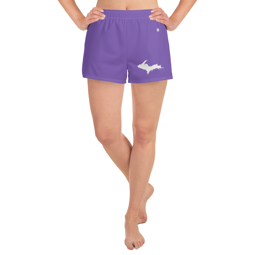 Michigan Upper Peninsula Athletic Shorts (w/ UP Outline) | Women's - Lake Iris