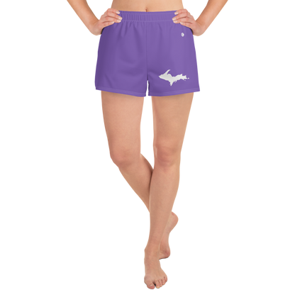 Michigan Upper Peninsula Athletic Shorts (w/ UP Outline) | Women's - Lake Iris