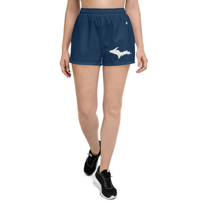 Michigan Upper Peninsula Athletic Shorts (w/ UP Outline) | Women's - Navy