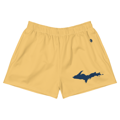 Michigan Upper Peninsula Athletic Shorts (w/ UP Outline) | Women's - Citrine