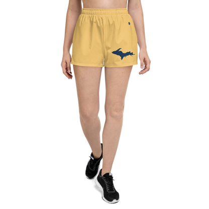 Michigan Upper Peninsula Athletic Shorts (w/ UP Outline) | Women's - Citrine