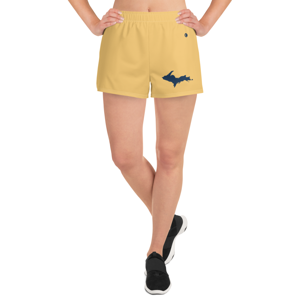 Michigan Upper Peninsula Athletic Shorts (w/ UP Outline) | Women's - Citrine