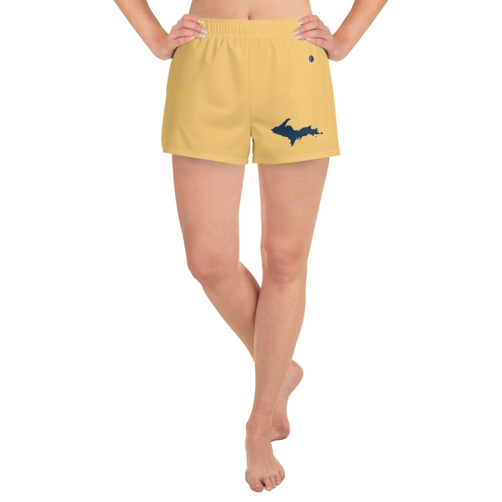 Michigan Upper Peninsula Athletic Shorts (w/ UP Outline) | Women's - Citrine