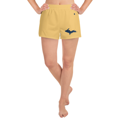 Michigan Upper Peninsula Athletic Shorts (w/ UP Outline) | Women's - Citrine