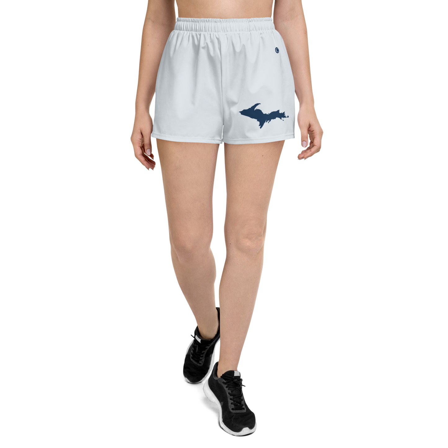 Michigan Upper Peninsula Athletic Shorts (w/ UP Outline) | Women's - Gossy White