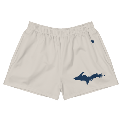 Michigan Upper Peninsula Athletic Shorts (w/ UP Outline) | Women's - Canvas Color