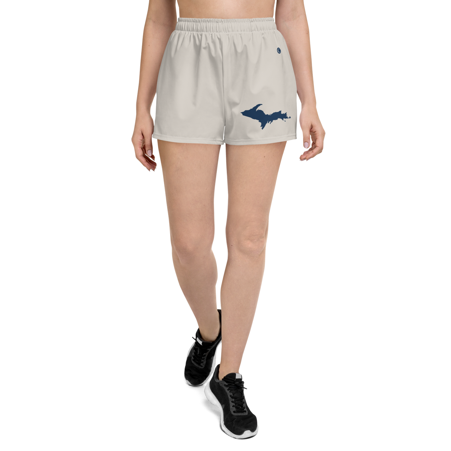 Michigan Upper Peninsula Athletic Shorts (w/ UP Outline) | Women's - Canvas Color