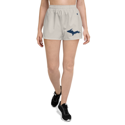 Michigan Upper Peninsula Athletic Shorts (w/ UP Outline) | Women's - Canvas Color