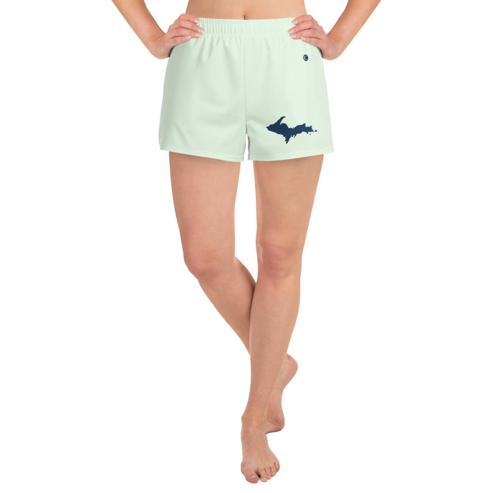 Michigan Upper Peninsula Athletic Shorts (w/ UP Outline) | Women's - Dew Green