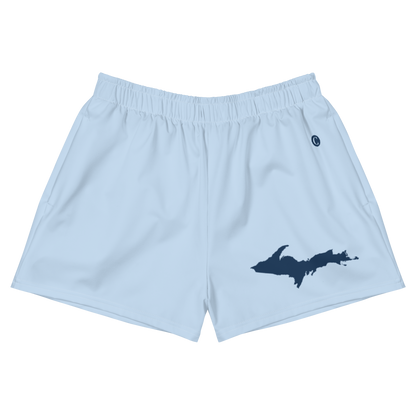 Michigan Upper Peninsula Athletic Shorts (w/ UP Outline) | Women's - Light Blue