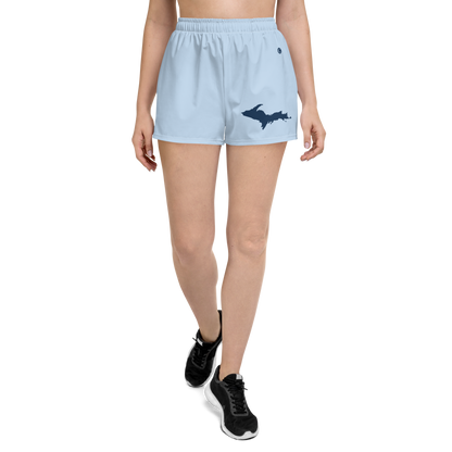 Michigan Upper Peninsula Athletic Shorts (w/ UP Outline) | Women's - Light Blue