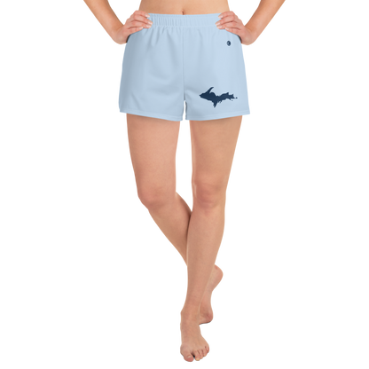 Michigan Upper Peninsula Athletic Shorts (w/ UP Outline) | Women's - Light Blue