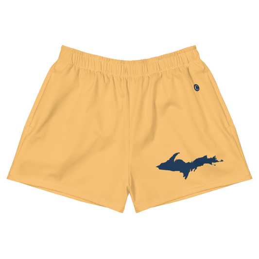 Michigan Upper Peninsula Athletic Shorts (w/ UP Outline) | Women's - Apricot