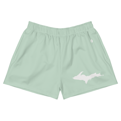 Michigan Upper Peninsula Athletic Shorts (w/ UP Outline) | Women's - Sea Green