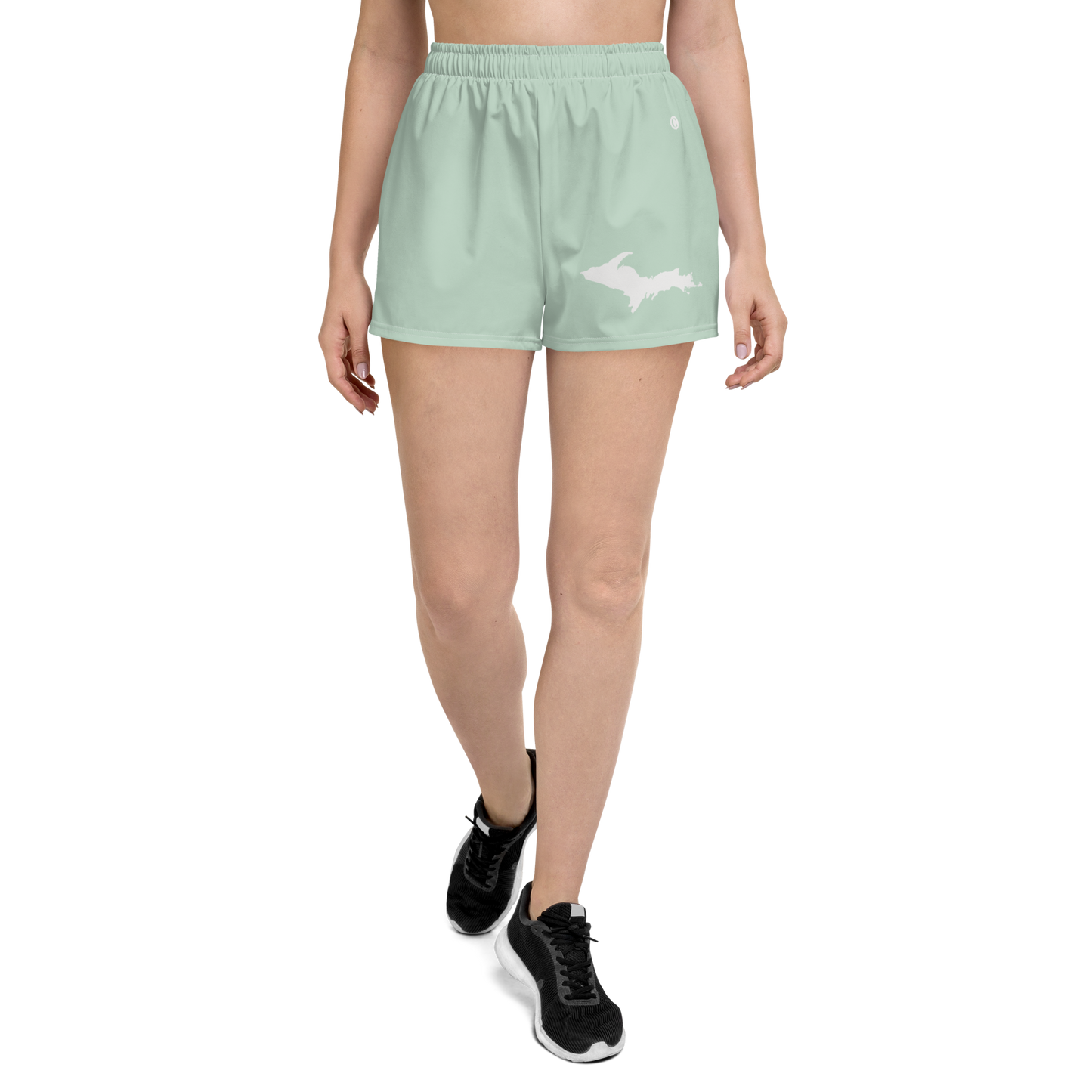 Michigan Upper Peninsula Athletic Shorts (w/ UP Outline) | Women's - Sea Green