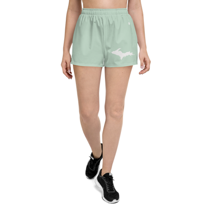 Michigan Upper Peninsula Athletic Shorts (w/ UP Outline) | Women's - Sea Green