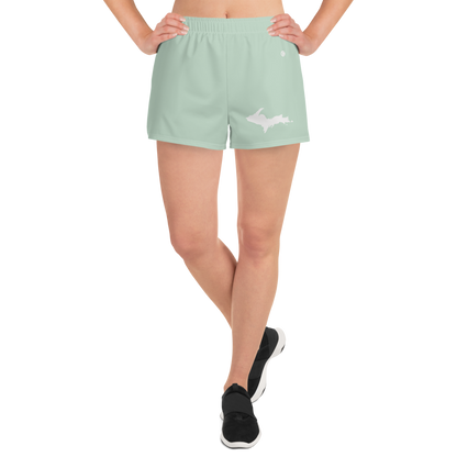 Michigan Upper Peninsula Athletic Shorts (w/ UP Outline) | Women's - Sea Green