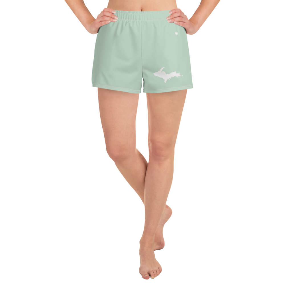 Michigan Upper Peninsula Athletic Shorts (w/ UP Outline) | Women's - Sea Green