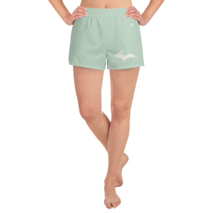 Michigan Upper Peninsula Athletic Shorts (w/ UP Outline) | Women's - Sea Green