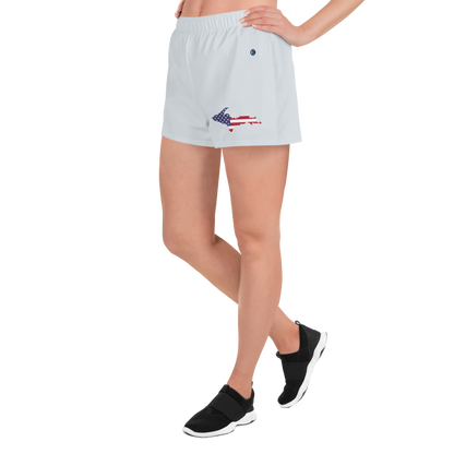 Michigan Upper Peninsula Athletic Shorts (w/ UP USA Flag) | Women's - Gossy White