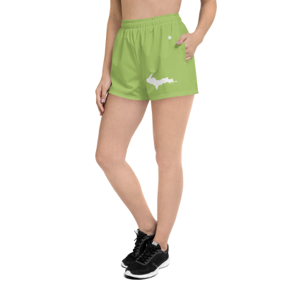 Michigan Upper Peninsula Athletic Shorts (w/ UP Outline) | Women's - Gooseberry Green