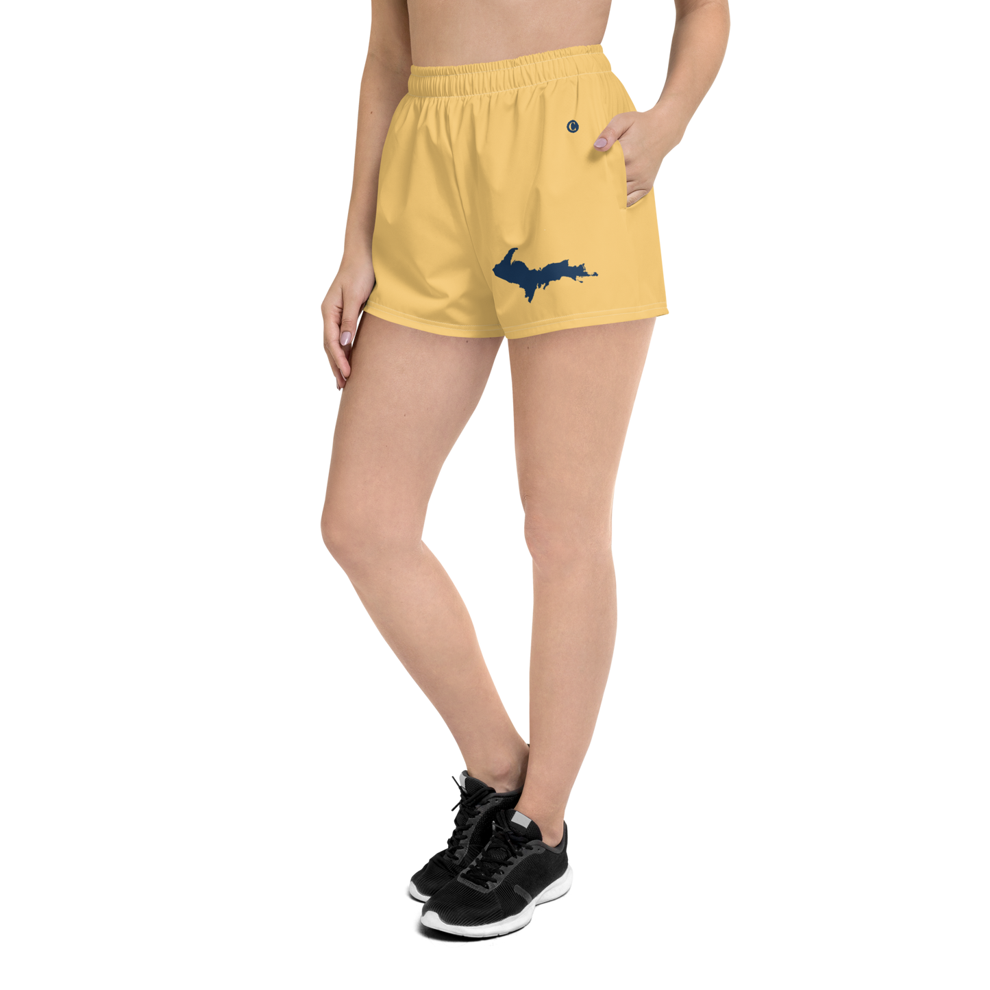 Michigan Upper Peninsula Athletic Shorts (w/ UP Outline) | Women's - Citrine