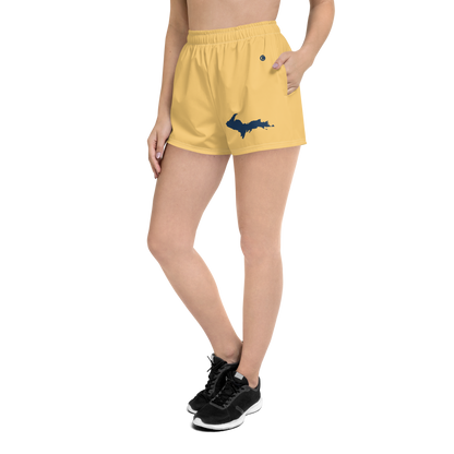 Michigan Upper Peninsula Athletic Shorts (w/ UP Outline) | Women's - Citrine