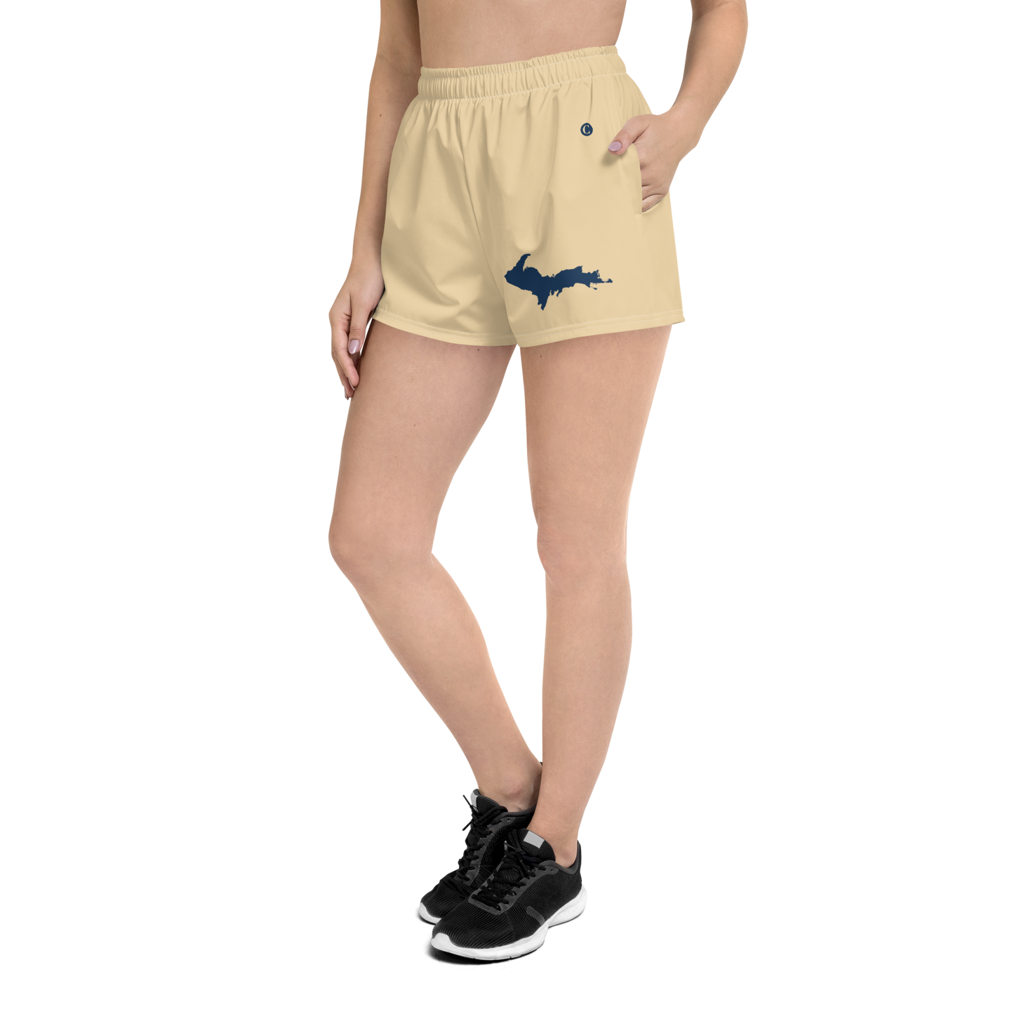 Michigan Upper Peninsula Athletic Shorts (w/ UP Outline) | Women's - Maple Color