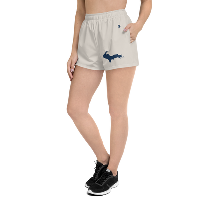 Michigan Upper Peninsula Athletic Shorts (w/ UP Outline) | Women's - Canvas Color