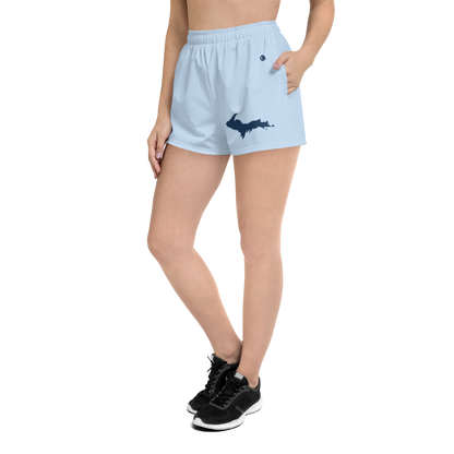 Michigan Upper Peninsula Athletic Shorts (w/ UP Outline) | Women's - Light Blue