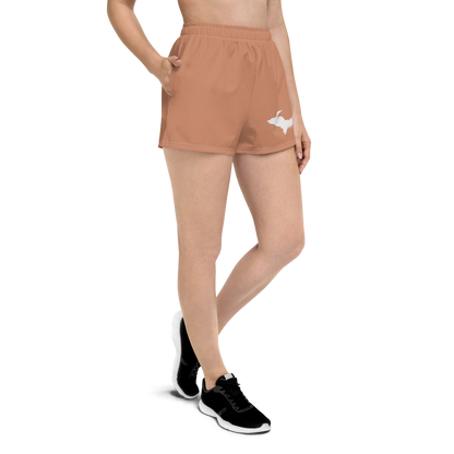 Michigan Upper Peninsula Athletic Shorts (w/ UP Outline) | Women's - Copper Color