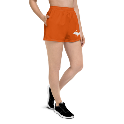 Michigan Upper Peninsula Athletic Shorts (w/ UP Outline) | Women's - Maple Leaf Orange