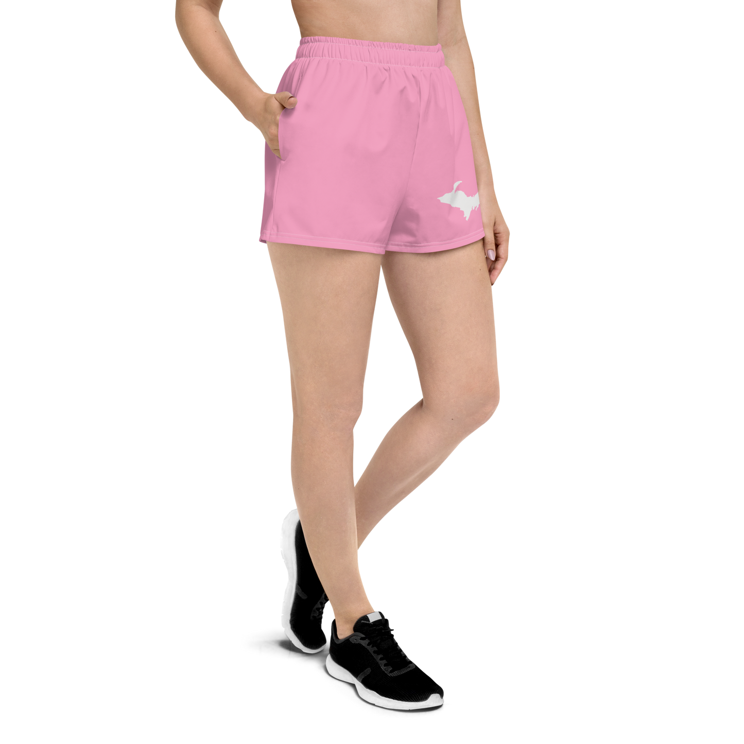 Michigan Upper Peninsula Athletic Shorts (w/ UP Outline) | Women's - '67 Caddie Pink