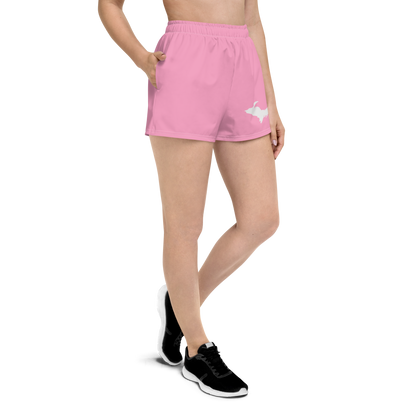 Michigan Upper Peninsula Athletic Shorts (w/ UP Outline) | Women's - '67 Caddie Pink