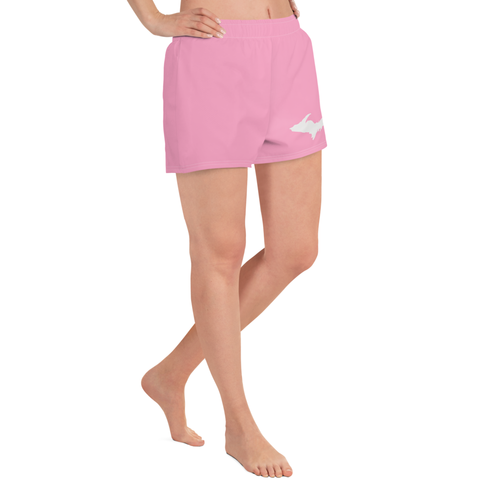 Michigan Upper Peninsula Athletic Shorts (w/ UP Outline) | Women's - '67 Caddie Pink