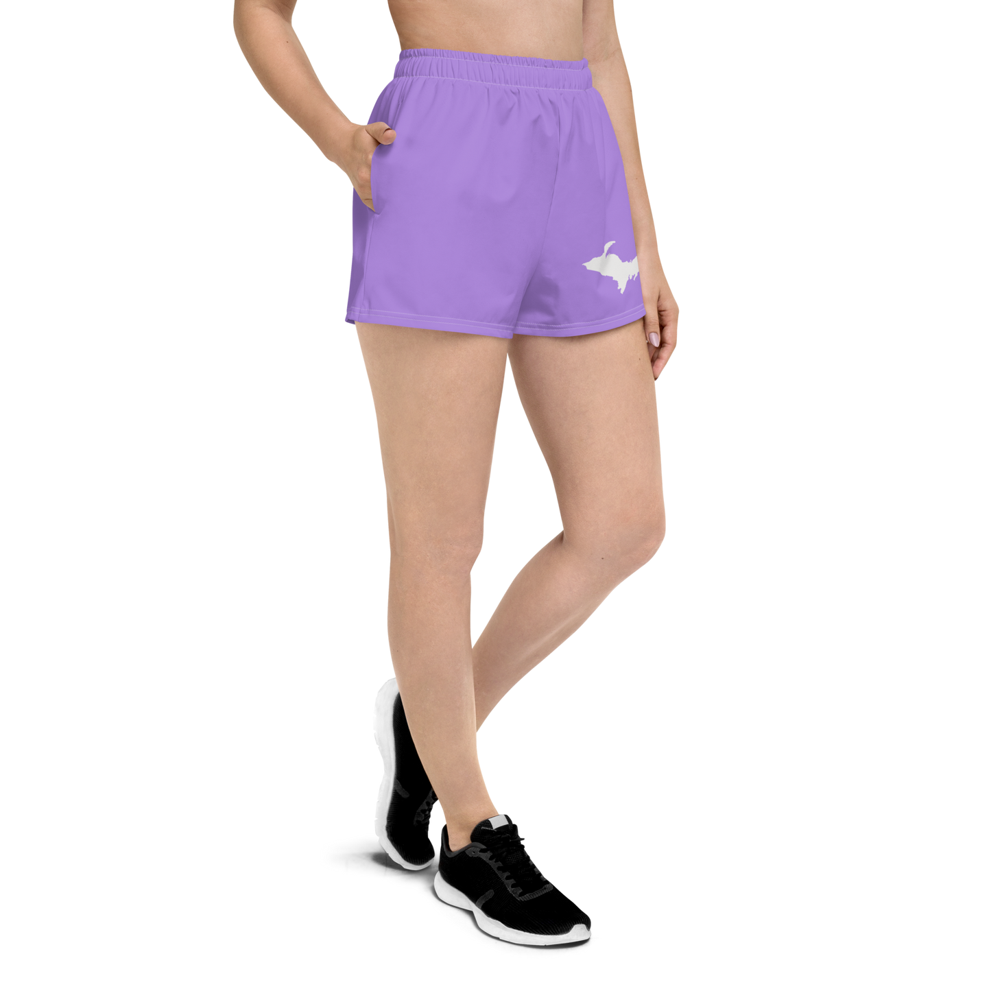 Michigan Upper Peninsula Athletic Shorts (w/ UP Outline) | Women's - Lavender